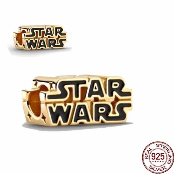 NWOT Star Wars, YGP, Shining 3-D Logo, Black Enamel LIMITED EDITION Charm 925 - Picture 1 of 10
